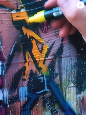Dude Lleida pintando